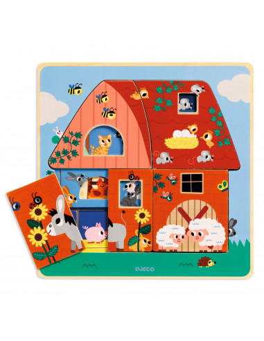 PUZZLE 3 NIVEAUX - CHEZ MOO - FSC 100%