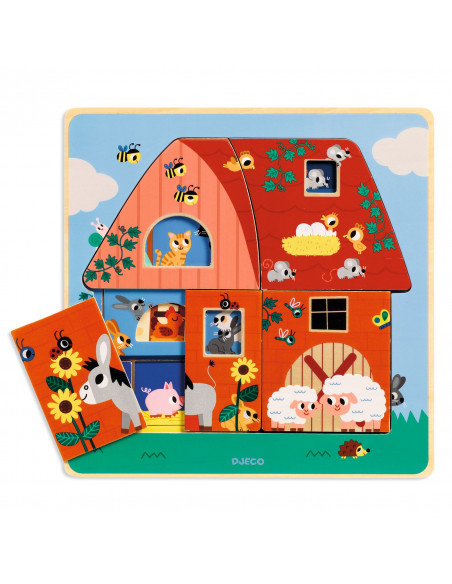 PUZZLE 3 NIVEAUX - CHEZ MOO - FSC 100%