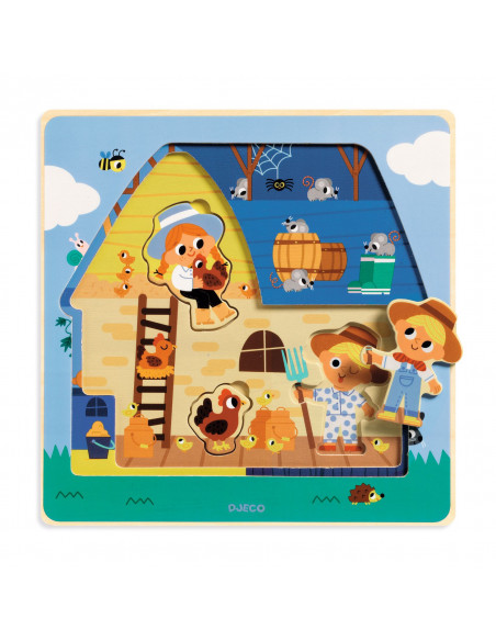 PUZZLE 3 NIVEAUX - CHEZ MOO - FSC 100%