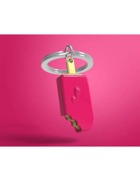 PORTE-CLES GLACE FRAISE