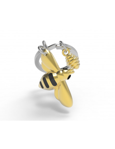 PORTE-CLES FETE DES MERES - ABEILLE ET SON ESSAIM