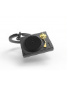 Porte - cles platine noire et dore
