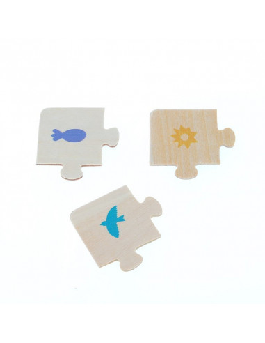 Coffret 3 puzzles 16 pcs Terre - Mer - Ciel -