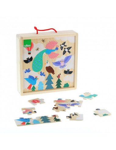 Coffret 3 puzzles 16 pcs Terre - Mer - Ciel -