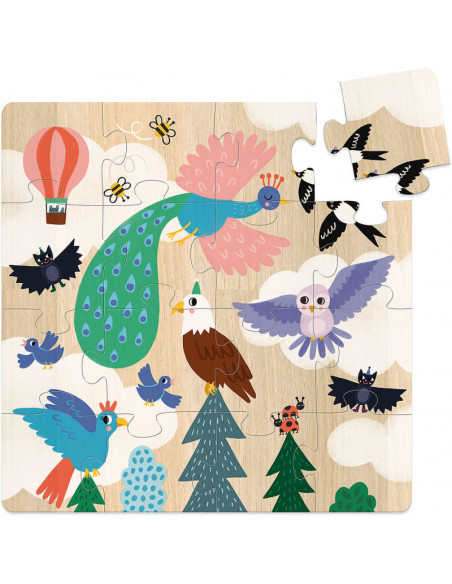 Coffret 3 puzzles 16 pcs Terre - Mer - Ciel -