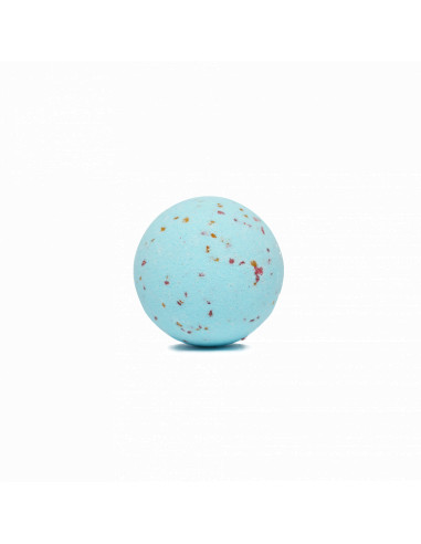 Boule bain bleue - flocons rouges