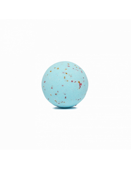 Boule bain bleue - flocons rouges