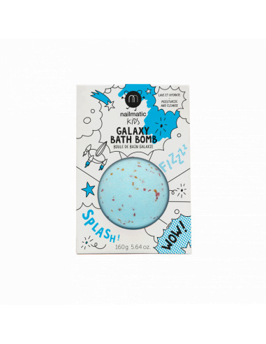 Boule bain bleue - flocons rouges