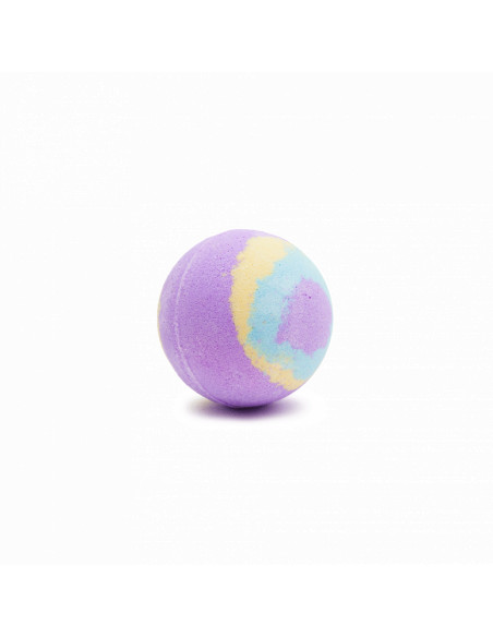 Boule bain violet - jaune - bleu