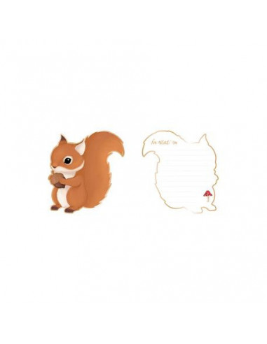 SET DE 8 INVITATIONS WOODLAND