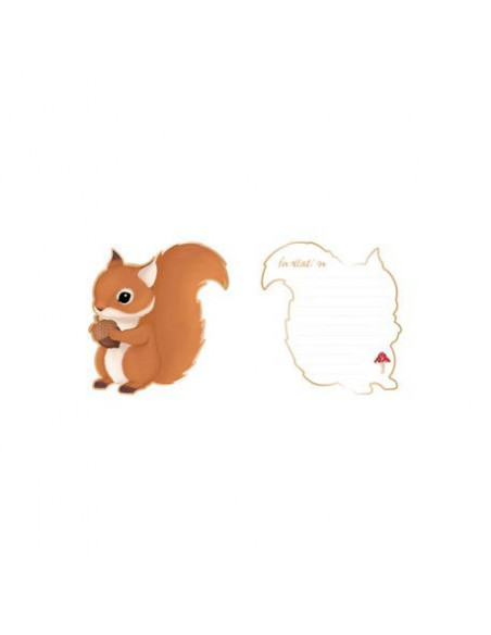 SET DE 8 INVITATIONS WOODLAND