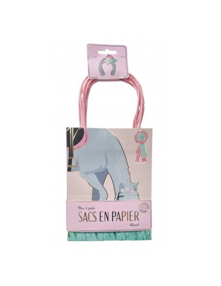 SACS PAPIER CHEVAL D'AMOUR X4