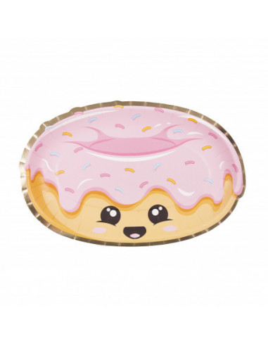 ASSIETTES DONUT 23CM SWEETY JUNK FOOD X8