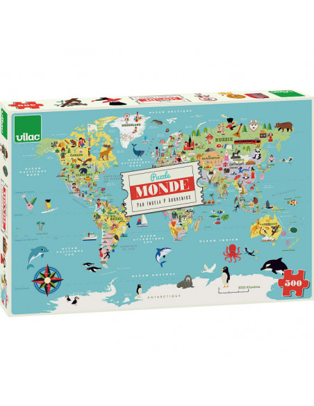  Carte du Monde Puzzle Ingela P.Arrhenius 500 Pièces