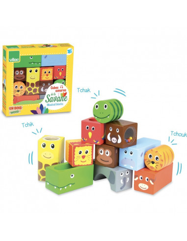 Cubes sonores animaux savane             
