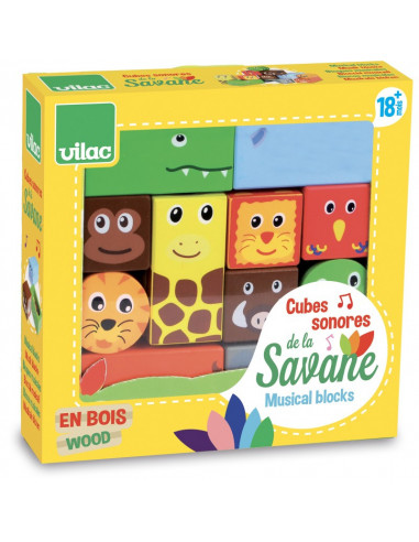 Cubes sonores animaux savane             