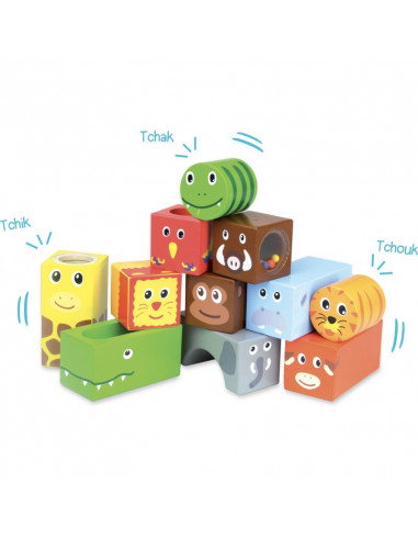 Cubes sonores animaux savane             