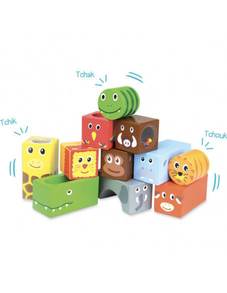 Cubes sonores animaux savane             