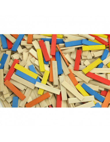 Batibloc color 100 planchettes en bois massif colorées