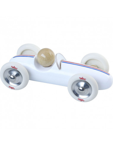 Voiture Grand Prix vintage MM blanc