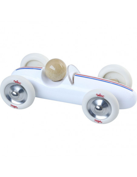 Voiture Grand Prix vintage MM blanc