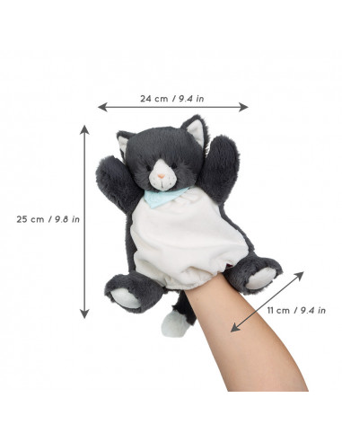 Les amis - chat chamallow - doudou marionnette