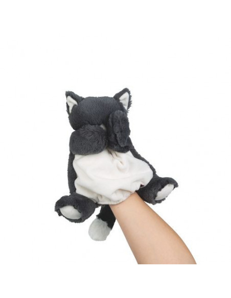 Les amis - chat chamallow - doudou marionnette