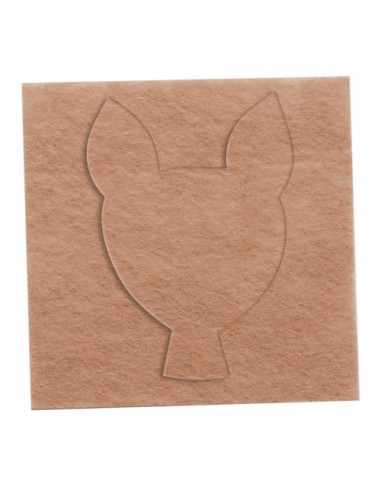 Tambour en feutrine et broderie