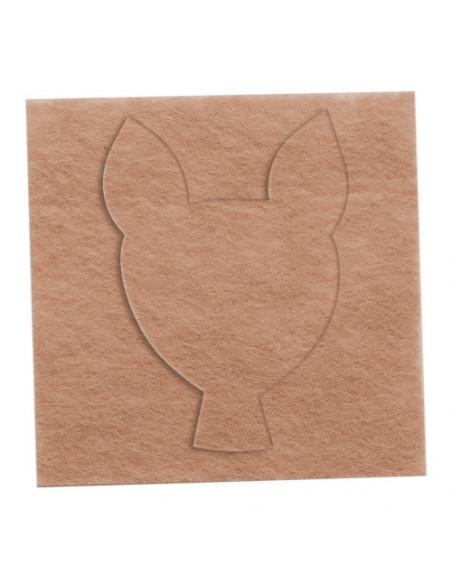 Tambour en feutrine et broderie