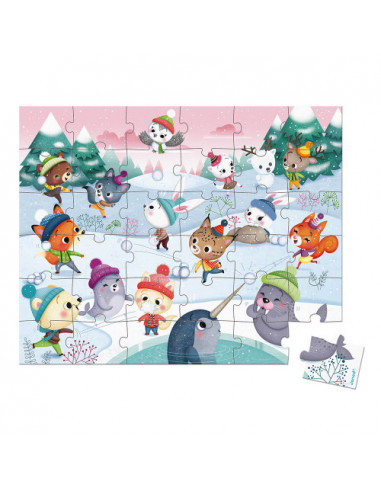 PUZZLE BATAILLE DE BOULES DE NEIGE 36 PIECES