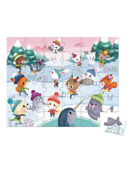 PUZZLE BATAILLE DE BOULES DE NEIGE 36 PIECES