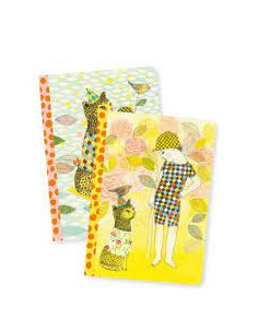 Duo petits carnets élodie - lovely paper - djeco