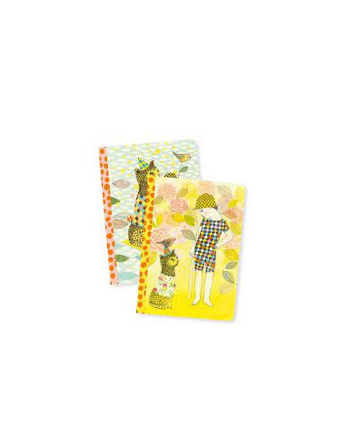 Duo petits carnets élodie - lovely paper - djeco