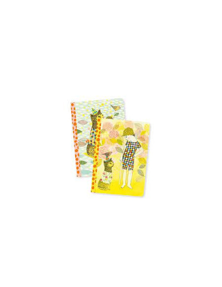 Duo petits carnets élodie - lovely paper - djeco