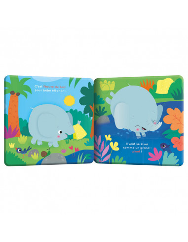 Au bain bebe elephant