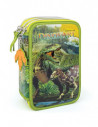 TROUSSE A CRAYONS 3 COMPARTIMENTS DINOSART