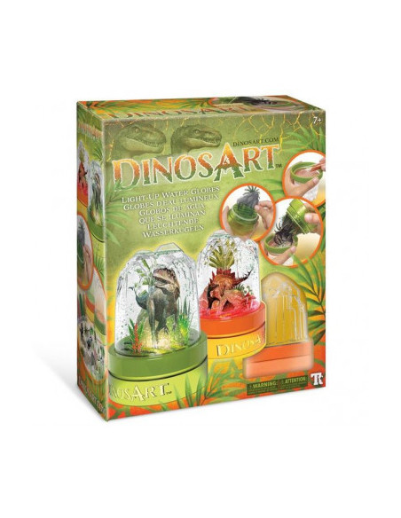 BOULES A NEIGE LUMINEUSES DINOSART
