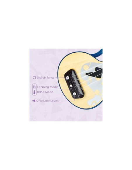 Electronic ukulele bleu