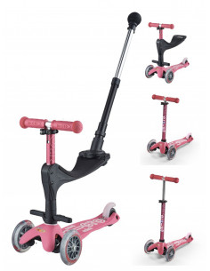 TROTTINETTE MINI MICRO 3 EN 1 DELUXE - ROSE