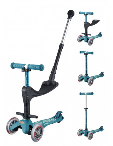 TROTTINETTE MINI MICRO 3 EN 1 DELUXE - BLEU GLACIAL