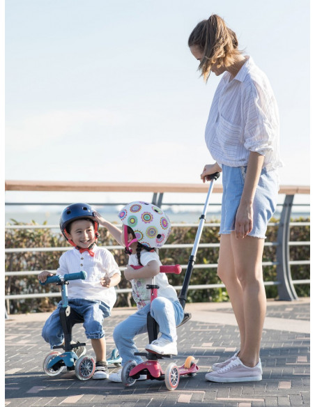 TROTTINETTE MINI MICRO 3 EN 1 DELUXE - BLEU GLACIAL