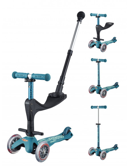 TROTTINETTE MINI MICRO 3 EN 1 DELUXE - BLEU GLACIAL