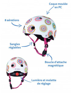 CASQUE DOODLE DOTS-BOUCLE MAGNETIQUE-LED INTEGREE - TAILLE S 2