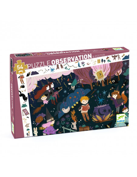 PUZZLE OBSERVATION - APPRENTIS SORCIERS 54PCS