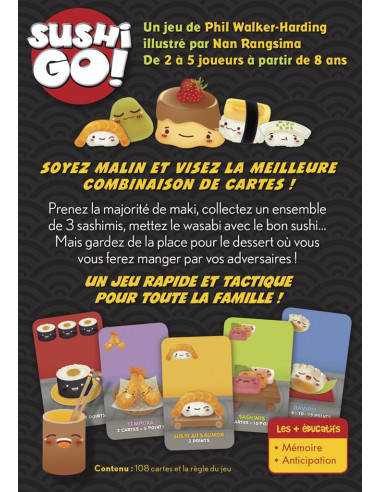 Sushi Go! - Jeu de Cartes Stratégique et Familial 8+ ans