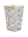 BOITES A POP-CORN FLEURS ET OR X8