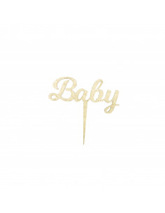 PIC DECO EN BOIS DORE BABY