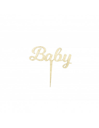PIC DECO EN BOIS DORE BABY