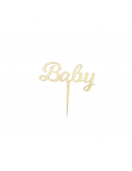 PIC DECO EN BOIS DORE BABY