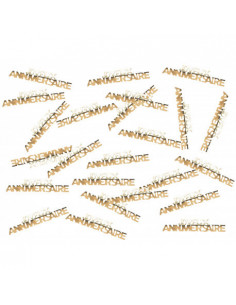 CONFETTIS DE TABLE JOYEUX ANNIVERSAIRE OR